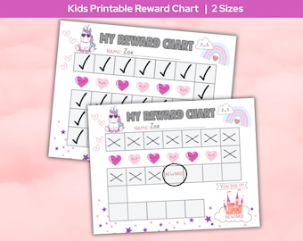 Reward Chart for Kids Printable, Toddler Reward Chart, Kids Behavior Tracker Chart, Kids Task Tracker, Kids Chore Chart, Kids Goal Chart