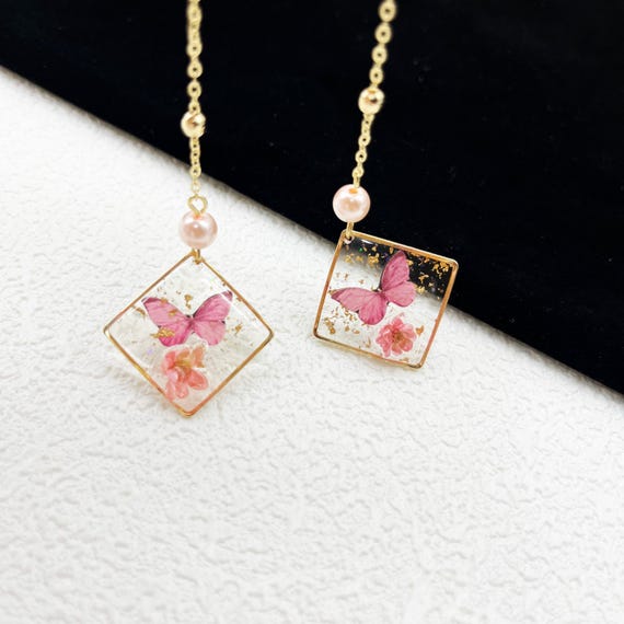 Exquisite Butterfly Pendant Glasses Chain, Handmade Dried  display picture 3