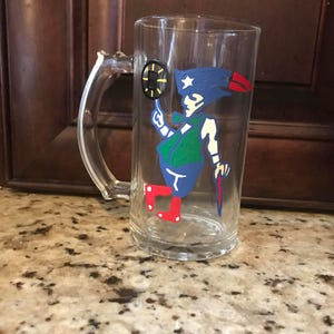 Boston Sports Hand Painted Beer Mug