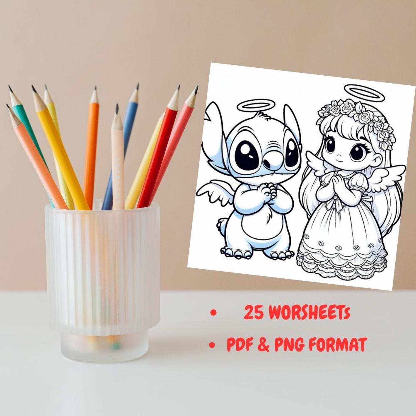 Cute Stitch Coloring Pages for Kids, 25 Printable Coloring Pages ...