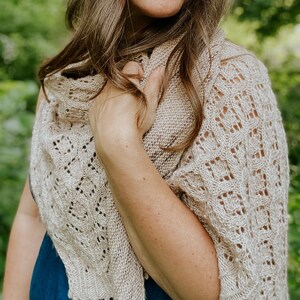 PDF Lace Shawl Knitting Pattern Fiore Shawl