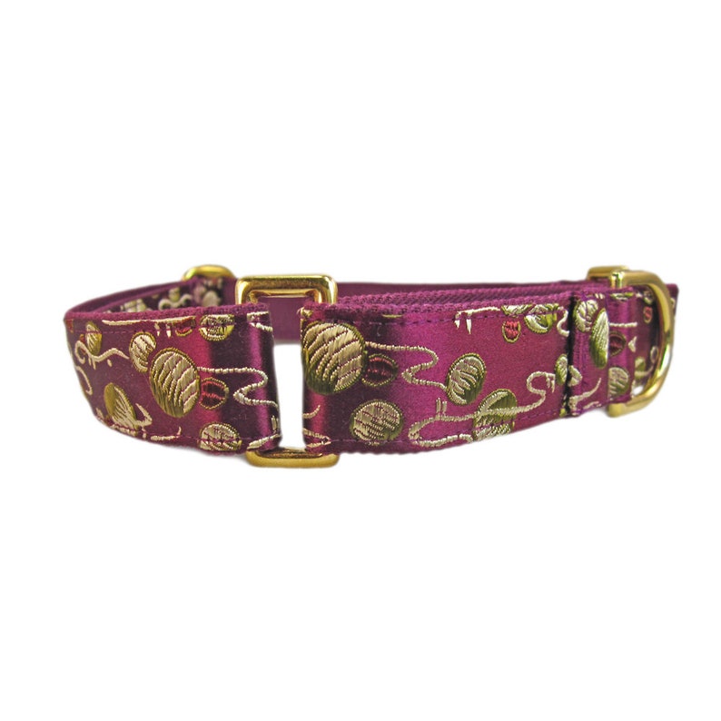 Fall Dog Collar & Leash Set in Rich Burgundy Silk. 3/4 inch Etsy