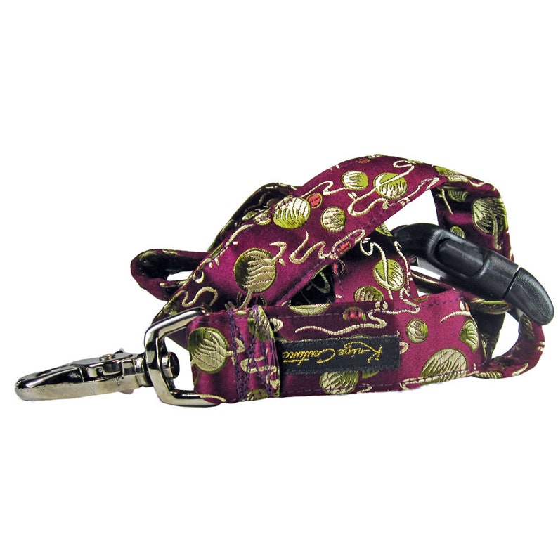 Fall Dog Collar & Leash Set in Rich Burgundy Silk. 3/4 inch Etsy