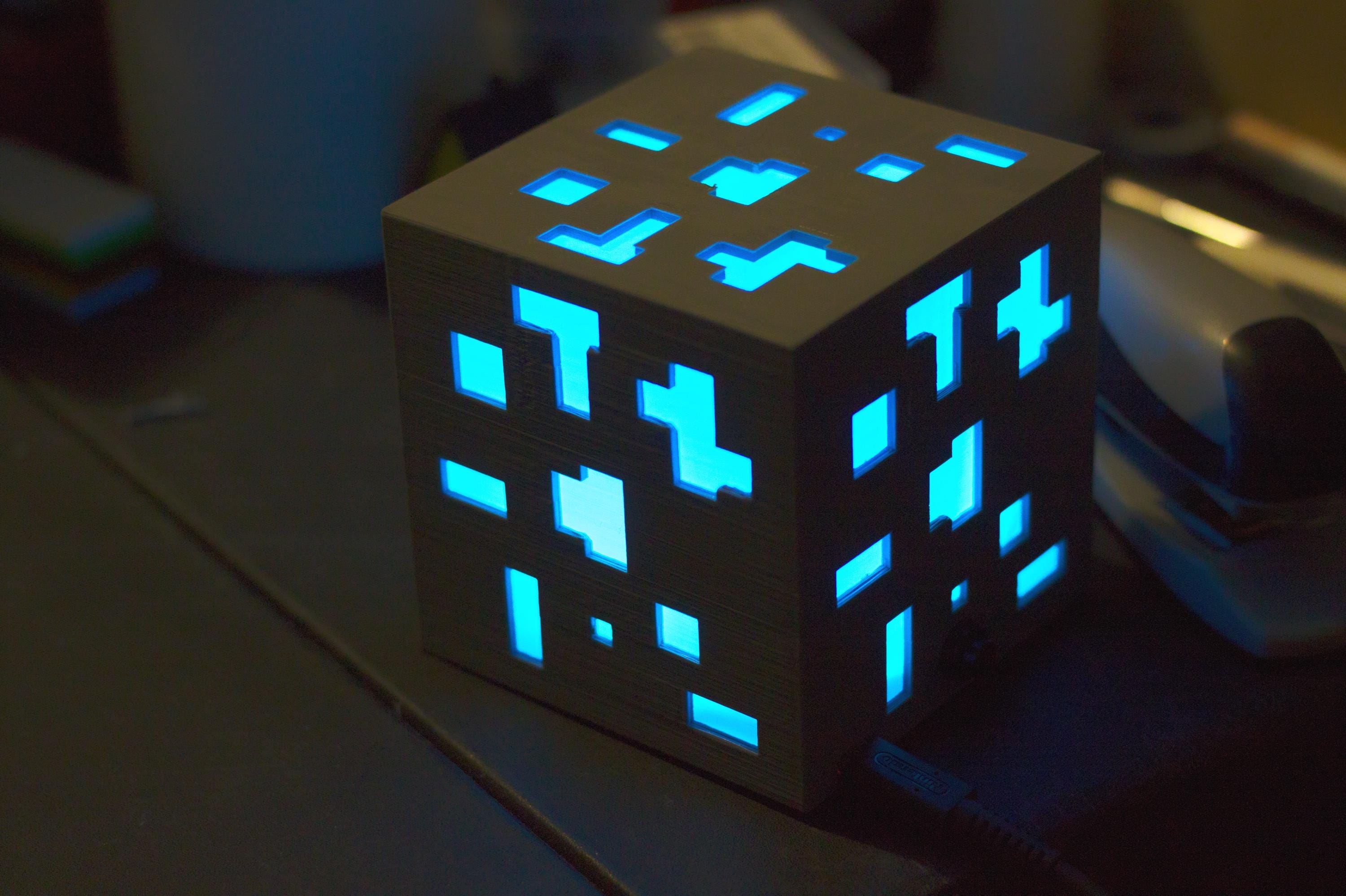 Light Up Minecraft Blocks Wireless Light-up Minecraft Ore Block - Etsy