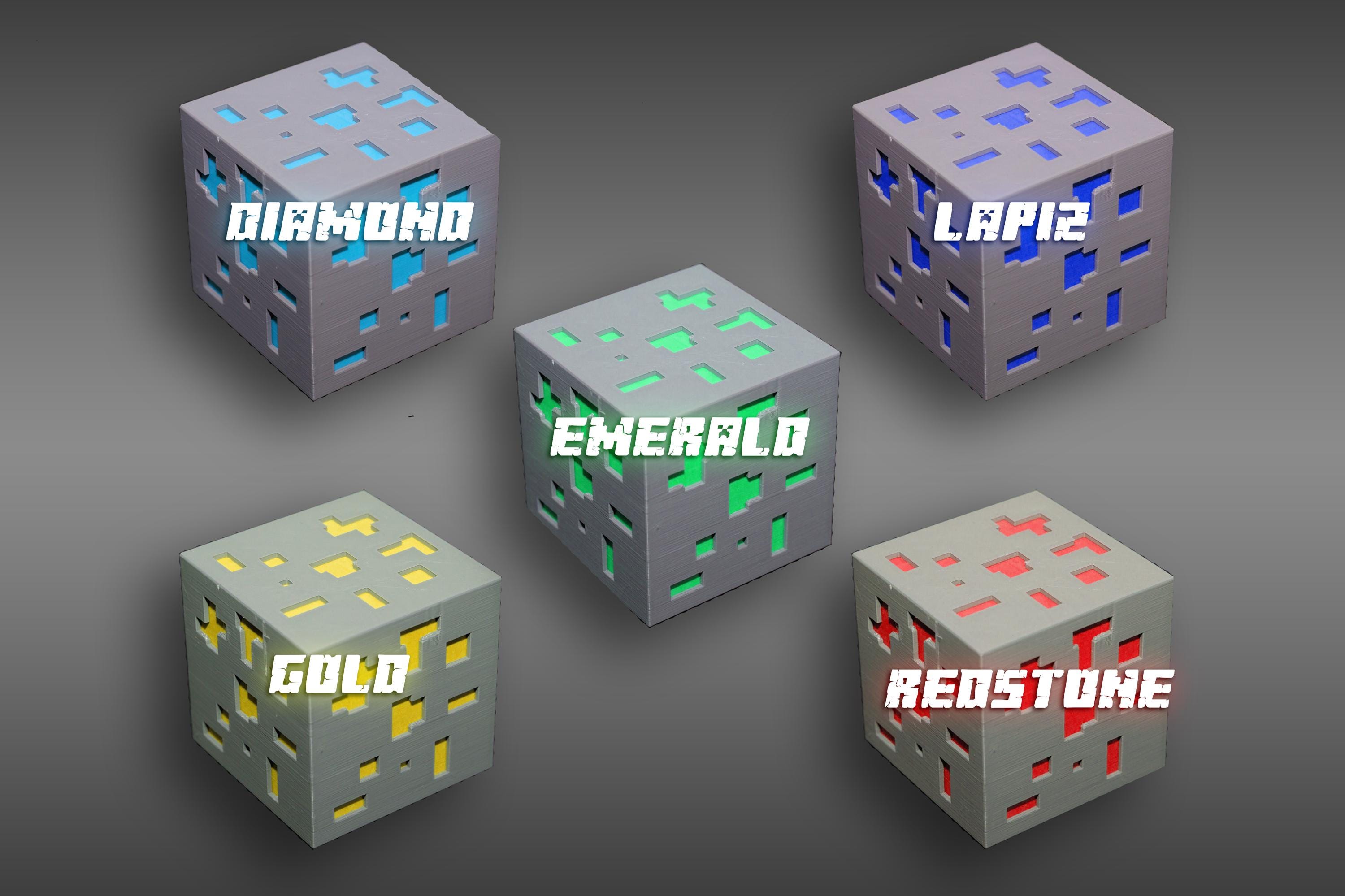 Wireless Light-up Minecraft Ore Block - Etsy