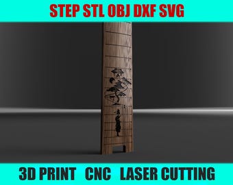 Guitar Fretboard Overlay (Asian Style Engraving)