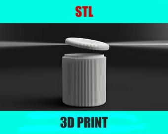Voorraadpot met kliksluiting 3D-model | 200 x 176 mm container | STL-bestand