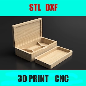 3D Printed Jewelry Box Model: Stylish Organizer with Lid (STL File)
