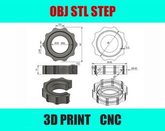 3D Model of a Spinner Ring | Printable STL File | Unique Fidget Ring Design