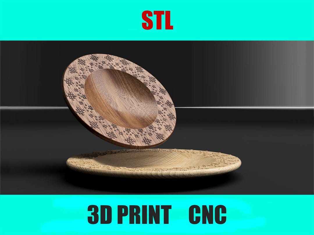 Embroidery Pattern Decorative Plates STL Files: CNC, 3D Print, Molds ...