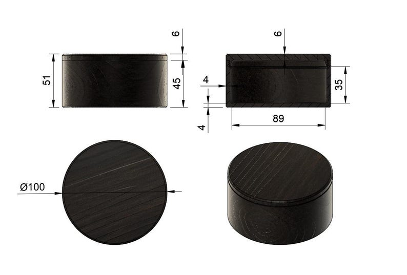 3D Printed Screw-Top Jewelry Box Model (STL File) image 2