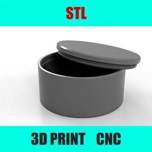 3D Printed Screw-Top Jewelry Box Model (STL File)