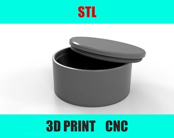 3D Printed Screw-Top Jewelry Box Model (STL File)