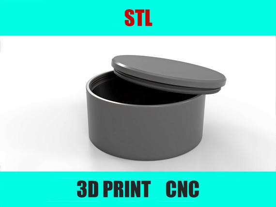3D Printed Screw-Top Jewelry Box Model (STL File)