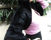 black fur shrug jacket