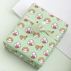 Sushi Kawaii Geschenkpapier - Einzelne Blätter Kawaii Geschenkpapier