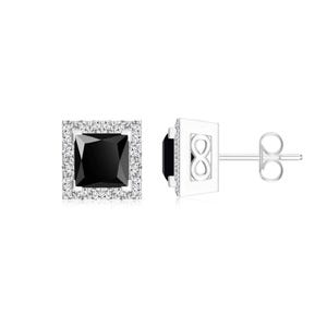 Princess Cut Gemstone Stud Earrings by Jewellery Design USA, Princess Cut Multi Stone Earrings, Gemstone Studs, personalized earrings Womens