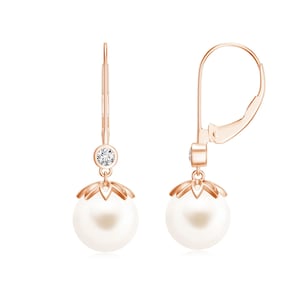 Pearl Dangling Hoops Earrings, Pearl Huggie Earrings, Silver Pearl Earrings, Pearl Lever Back Earrings, Bridesmaids Jewelry, 8mm Balls Studs