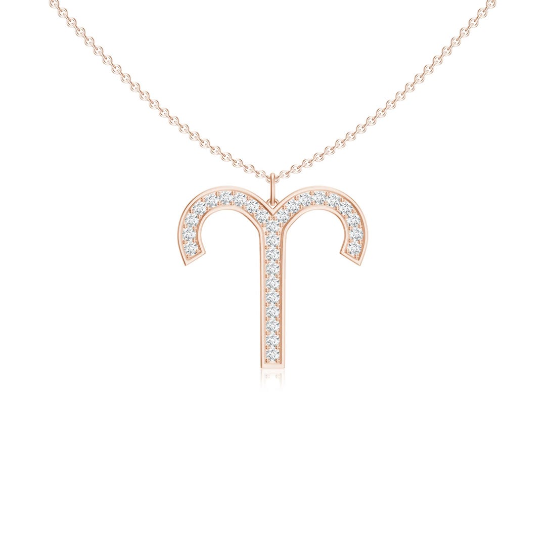 Aries Zodiac Moissanite Pendant Necklace, 925 Sterling Silver Handmade ...