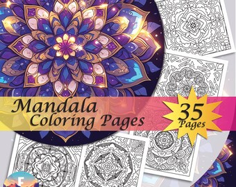 Mandala Coloring Book-Easy Mandalas Coloring Page,Stress Relief, and Relaxation-Mini Adult Coloring Book Mandala-Beautiful Mandala 2