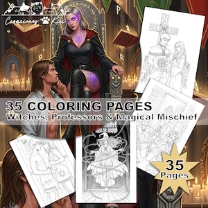 Magical Initiation—Naughty Witch School Coloring Book | Wizards, Professors & Spicy Sorcery Scenes