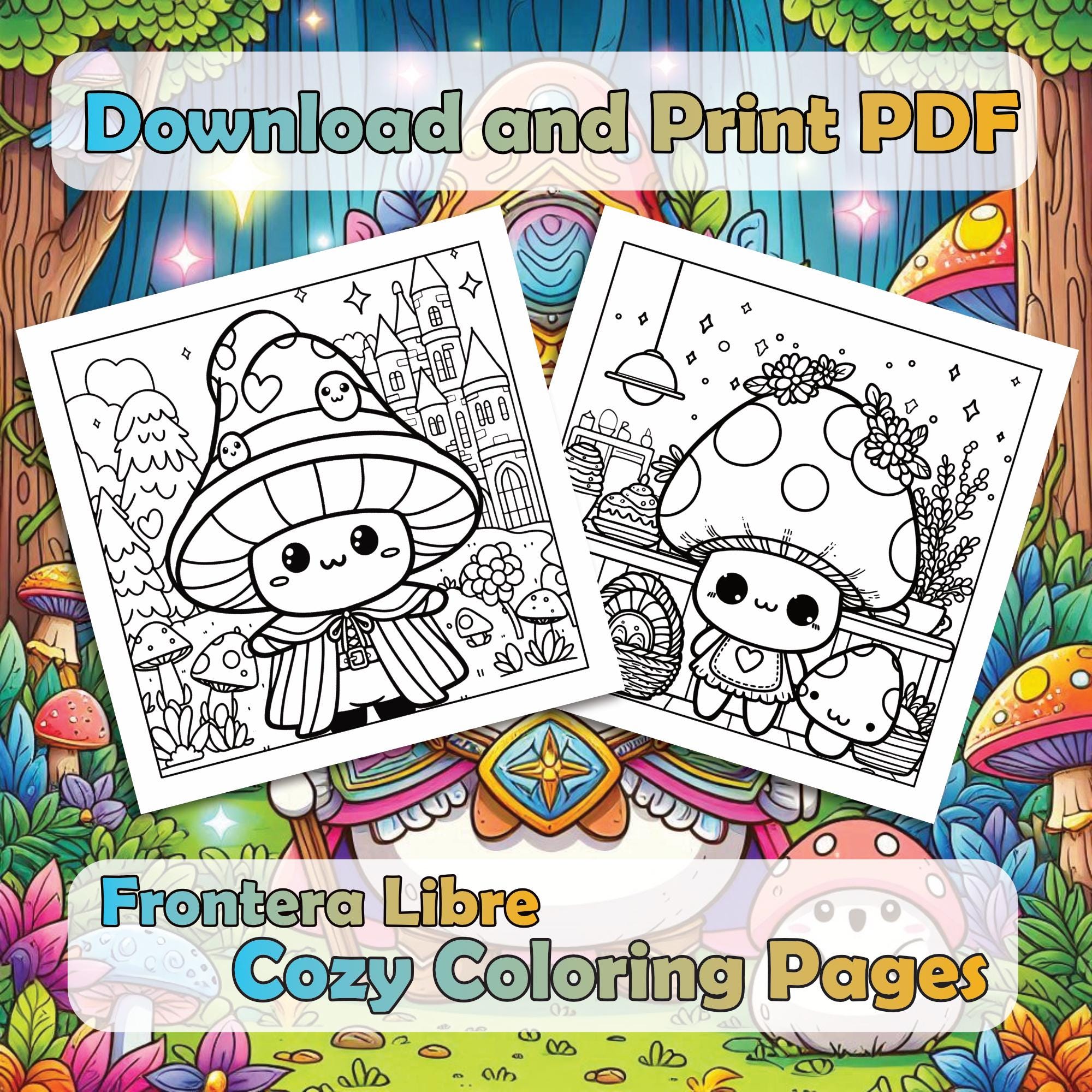 20 Cozy Friends Coloring Pages Coloring Book for Adults