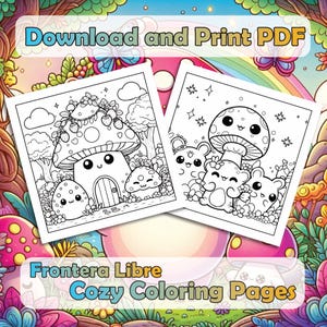 20 Cozy Friends Coloring Pages: Coloring Book for Adults, Teens and ...