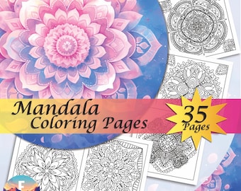 Mandala Coloring Book-Easy Mandalas Coloring Page,Stress Relief, and Relaxation-Mini Adult Coloring Book Mandala-Beautiful Mandala 1