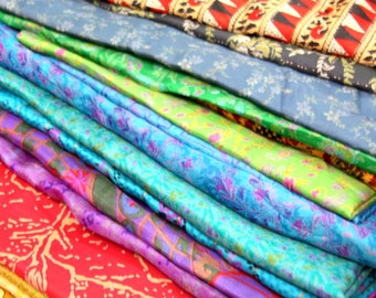 Sari Silk Fabric, Silk Sari Fabric for Silk Saree Ribbon or Upcycling 10kg For Nuno Felting, or Events , Weddings , Parties