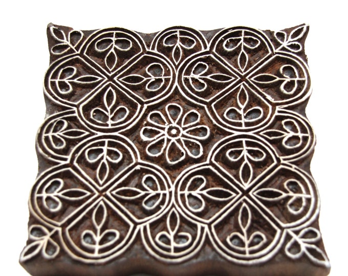 Indian Wood Block Print Stamp Textile Block Printing Etsy