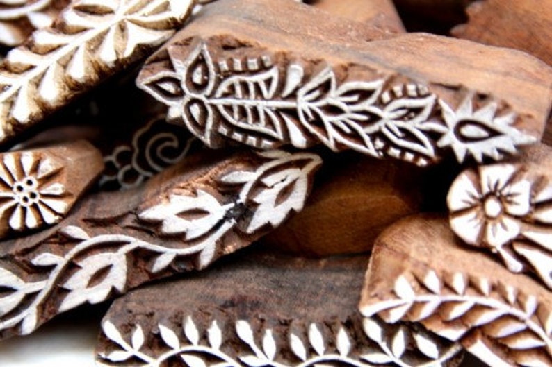 Indian Party Favor Wood Blocks Lady Finger set of 30 Hand Etsy