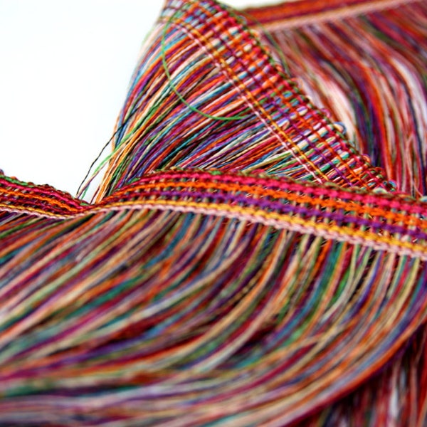 Fringe Trim Long, Chainette  Fringe Lace, 6 or 10inch Multi Colored Rainbow Trim, 1 yard, Home Decor, FLapper Costumes,Shawl Trim