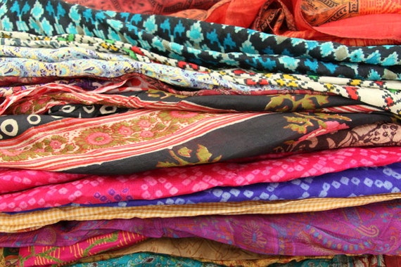 Wholesale Lot Sari Silk Fabric, Art Silk Sari Fabric for Silk Saree or  Upcycling Sari Making Dresses Events , Weddings , Parties Dress -   Finland
