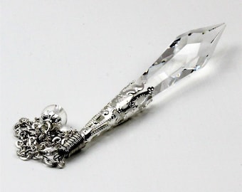 Swarovski Icicle Crystal Pendulum — Dowsing, Divination & Meditation Tool