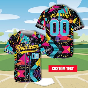 Personalisierte Name Anzahl 80er Jahre 90er Jahre Vibes Baseball Jersey, Benutzerdefinierte 80er Jahre Nostalgie Jersey, Bring mich zurück in die 80er Jahre Passendes Outfit für Jersey-Fans