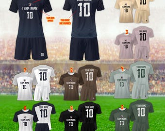 Personalized Name Number Logo Soccer Jersey, Custom Color US Soccer Team Jersey For Kid Adult Team Uniform, Game Day Outfit For Soccer Fans
