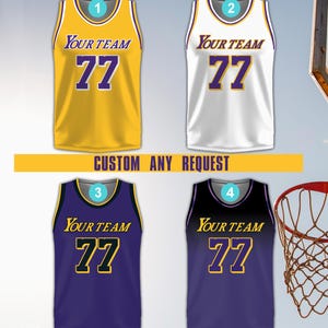 Personalisierte Name & Nummer Basketball Jersey, Benutzerdefinierte Kinder Erwachsene Basketball-Shirt, B-Ball Spieltag Outfit für Basketball-Fans, Sportliebhaber