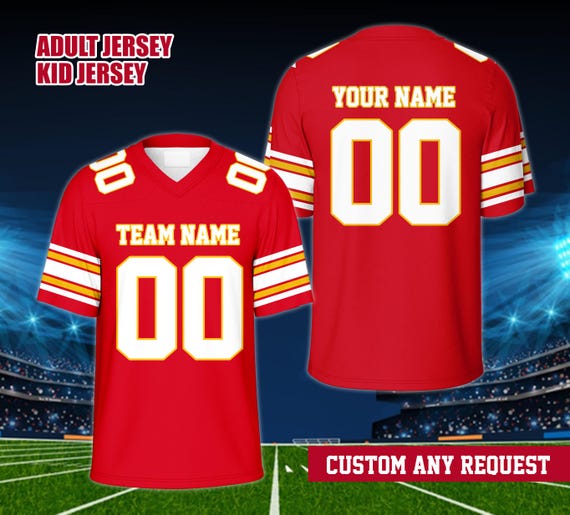 RockSolid Custom Football Replica Jersey - Personalized Name & Number, Adult Large Maroon/White - View #8