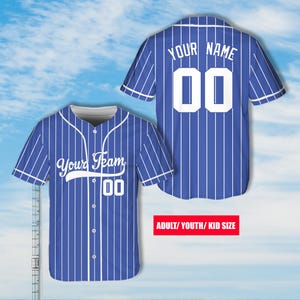 Benutzerdefinierte Farbe Streifen Linie Baseball Jersey, personalisierte Name Kinder Erwachsene Baseball Shirt Spieltag Passendes Outfit für amerikanischen Baseball-Liebhaber