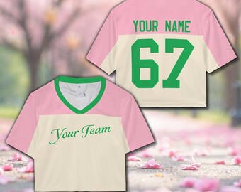 Camiseta de fútbol personalizada tipo crop top, color personalizado, camiseta de tu equipo de fútbol favorito. Conjunto perfecto para el día del partido. Ideal para chicas y mujeres aficionadas al fútbol.