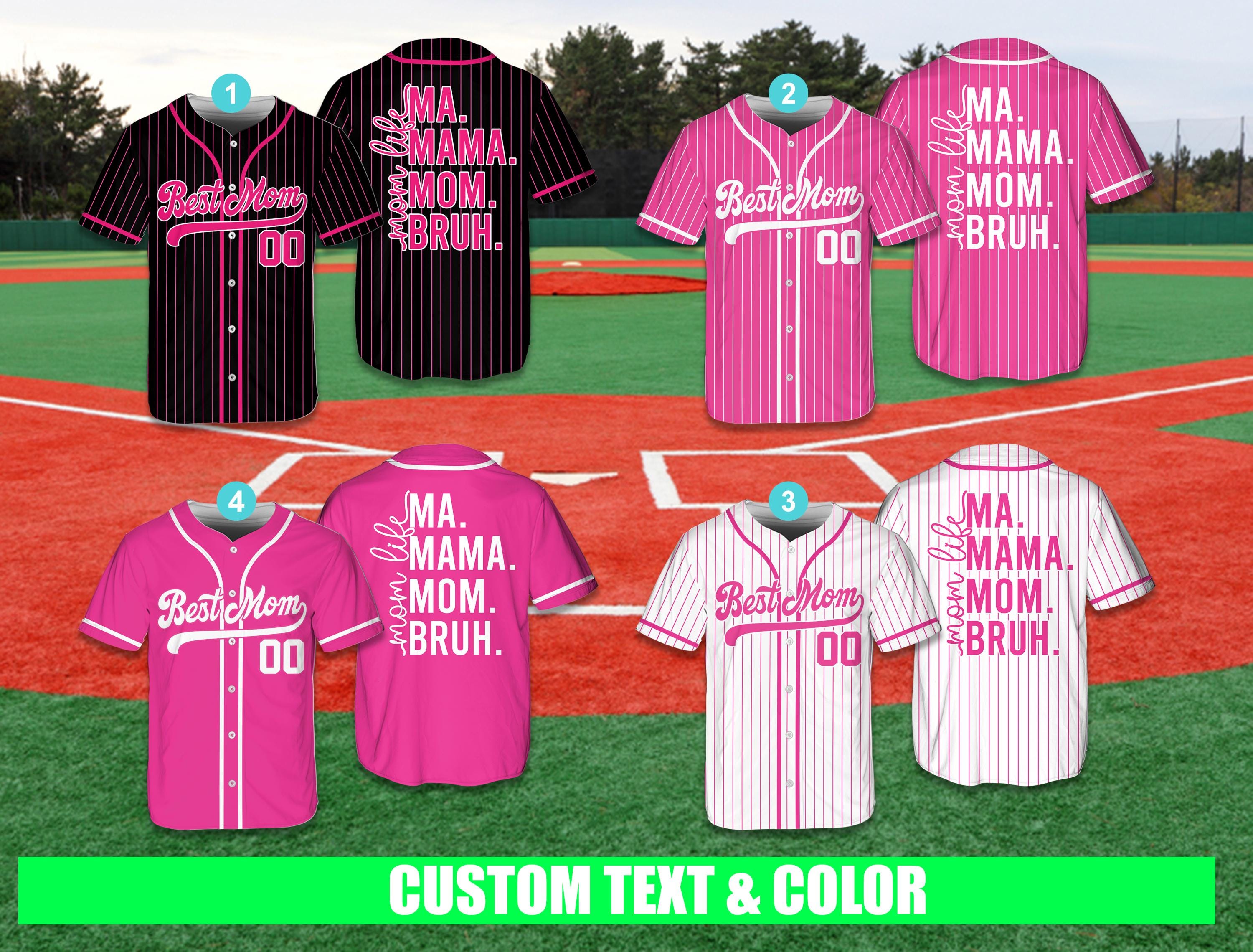 Personalized Colors Mother's Day Baseball Jersey, Custom
