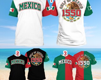 Gulf Of Mexico 1550 All Over Print Shirt, Eagle & Snake Mexico Shirt, Gulf Coast Shirt, Mexico Beach Shirt, Democrat Shirt For Mexico Lover