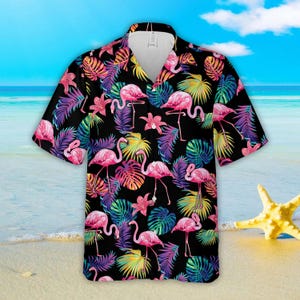 Flamingo hawaii shirt - Etsy 日本