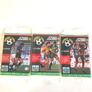 1992 Score Italian Football/Soccer Cards Packs. Lot of 3 Packs