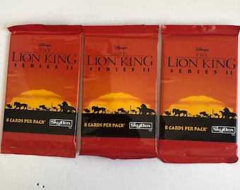 4 Packs of Disney's Lion King Trading Cards Series 2. Each Pack Contains 8  Cards. Randomly Inserted Foil, Pop-up, and Thermography Cards! - Etsy