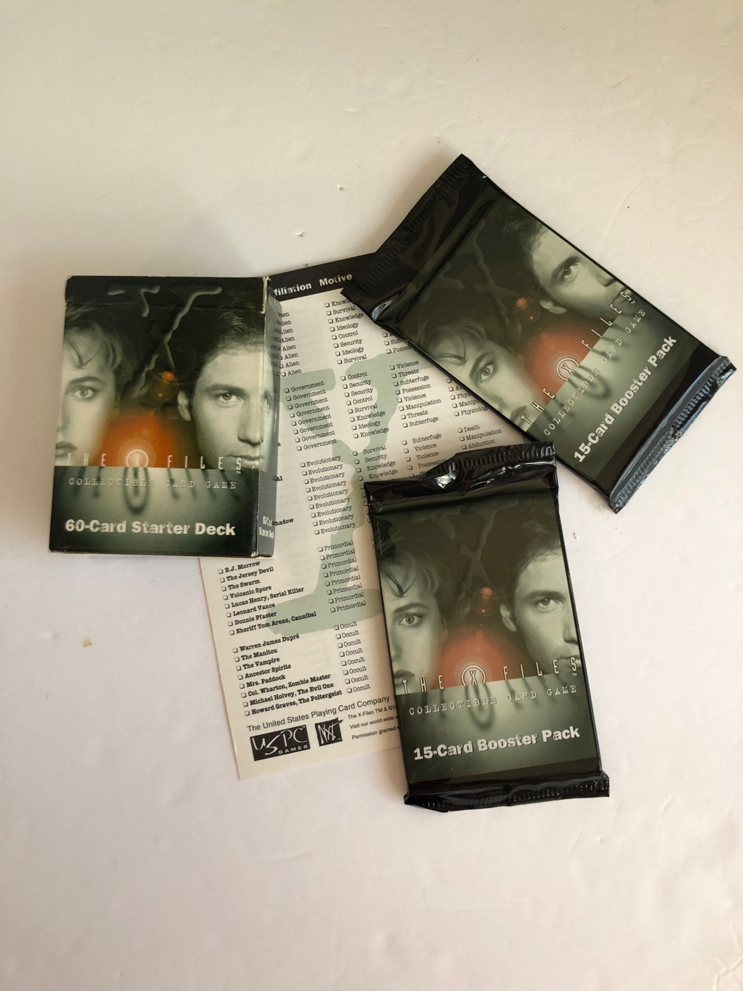 The X Files Collectible Card Game Set 60 Cards PLUS 215 Card Etsy