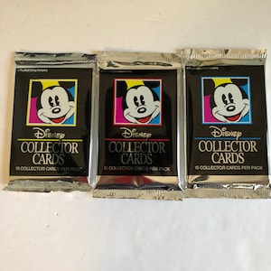 1991 Disney Trading Cards by Impel. Lot of 3 Packs.  Mickey Mouse, Donald Duck and All Their Pals