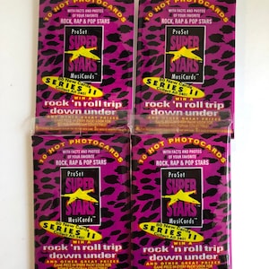ProSet Super Stars Musicards Trading Cards Series 2 Lot of 4 Packs