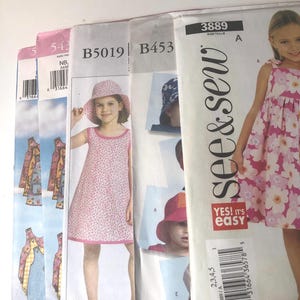 Butterick and See and Sew Kids and Children’s Patterns. Customer Choice Uncut and Factory Folded. See the Description for More Information.