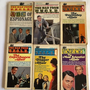 The Man From U.N.C.L.E Paperback Books. From the 1960s Television Series. Spy Books.
